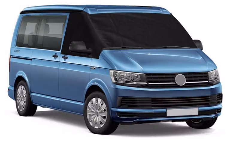 Copertura per parabrezza per VW T4, realizzata in tessuto Oxford 600D, oscurante, con protezione UV, resistente alle intemperie, colore nero