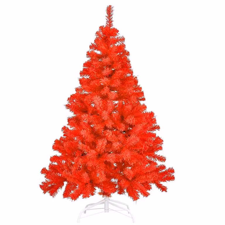 Albero di Natale artificiale rosso, 180 cm 708 rami
