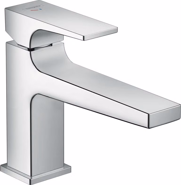 hansgrohe Mitigeur monocommande de lavabo Metropol 100, CoolStart, béqu'ille, vidage par poussoir, saillie 156mm, 32503000, 32503000