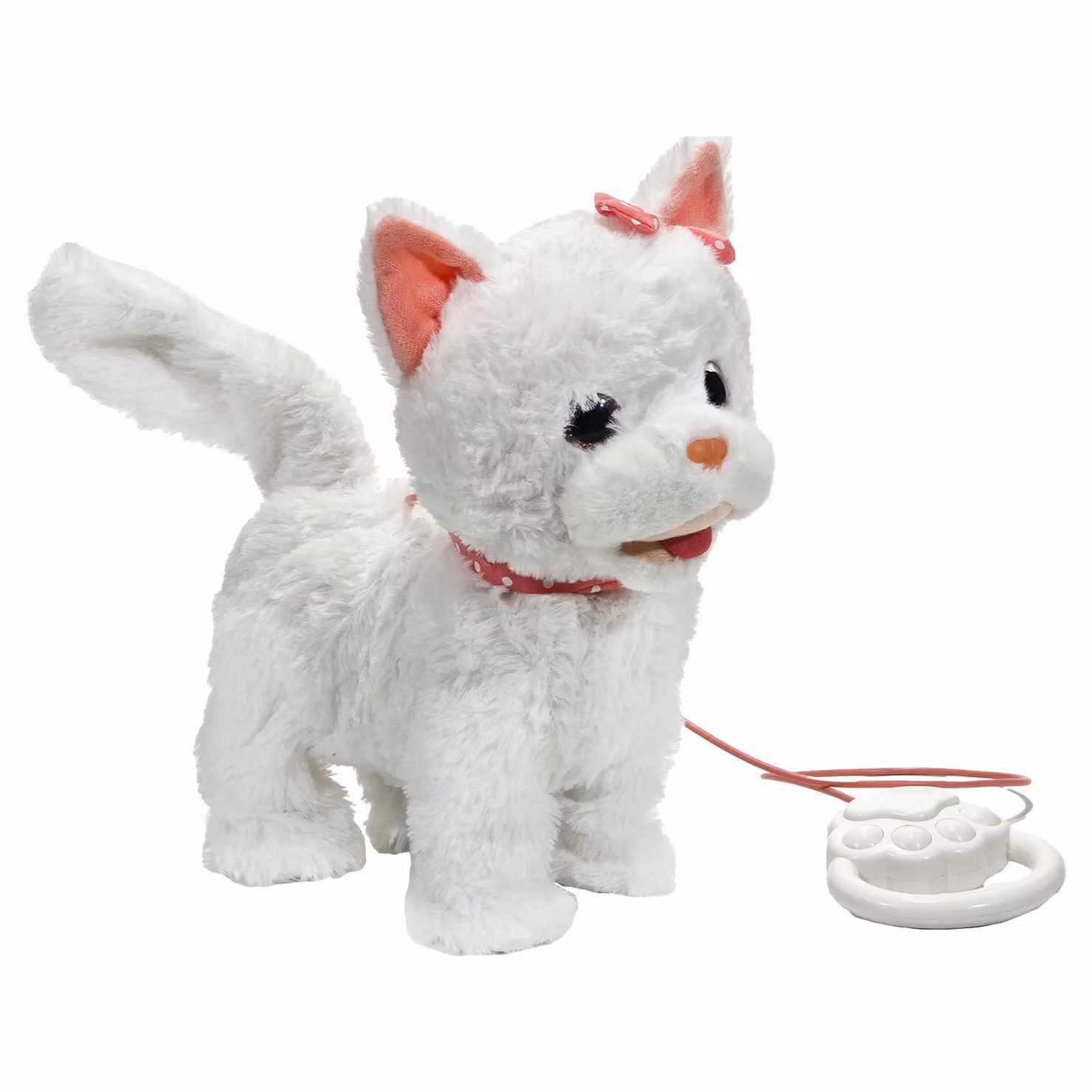 TU GIOCHI Mimì Gattino Filoguidato Interattivo Bianco che Miagola e Cammina
