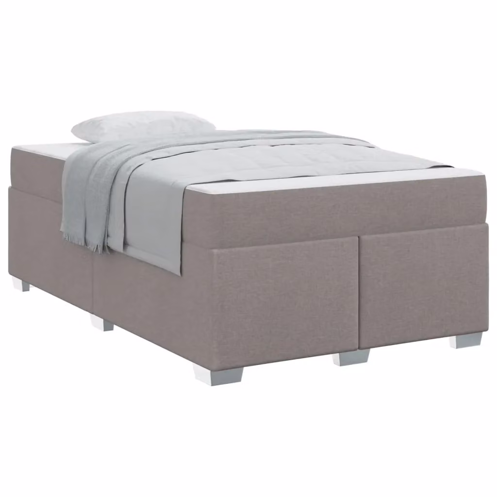 Struttura del letto moderna Talpa vidaXL in tessuto e legno, L/P: 120 x 200 cm, disponibile in beige o grigio – 2