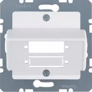 Berker 14801909 Piastra centrale per connettori in fibra ottica Duplex SC bianco polare, opaco/vellutato Sistema piastra centrale