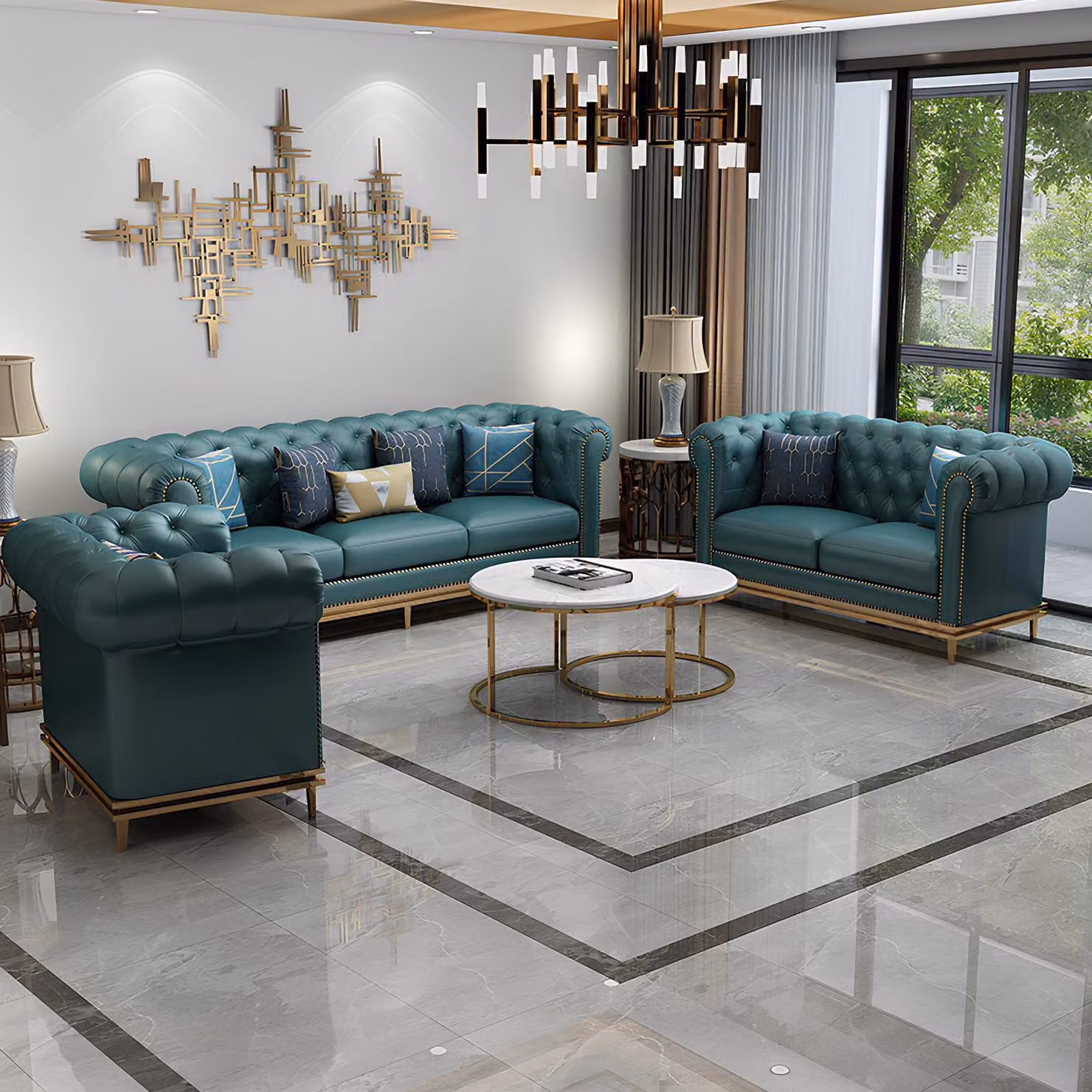 Sofagarnitur 3 2 1 Sitzer Set Design Sofa Polster Couchen Couch Modern Luxus