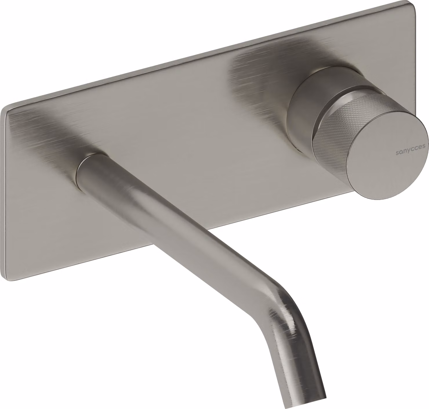SANYCCES LOOP K Miscelatore da incasso per lavabo ColdOpen con sporgenza di 18 cm, nichel spazzolato