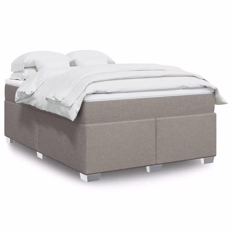 vidaXL Giroletto a Molle con Materasso in Tessuto, L/P: 160 x 200 cm