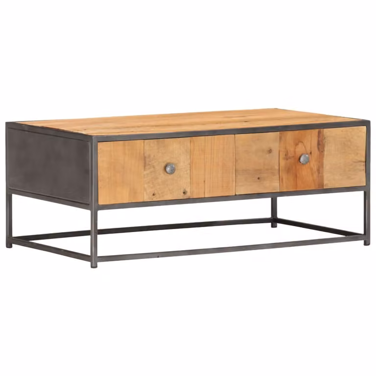 Tavolino 90x50x35 cm in legno massiccio di recupero