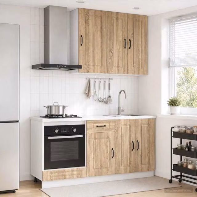 Unità Cucina KALMAR 5 pz Rovere Sonoma Legno ingegnerizzato 3438237