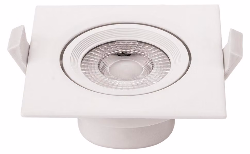 Faretto LED Incasso Orientabile Quadro Soffitto 7Watt Driver Incluso - Temperatura colore Lampada 4500K Bianco Naturale