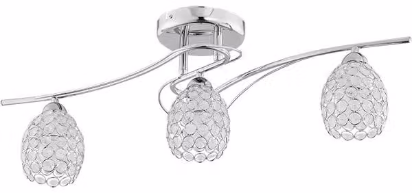 Lampada a sospensione a forma di pigna ZARA cromata-argento 3xE14x10W in metallo, dimensioni: 29x70x20 cm, IP20 Alfa