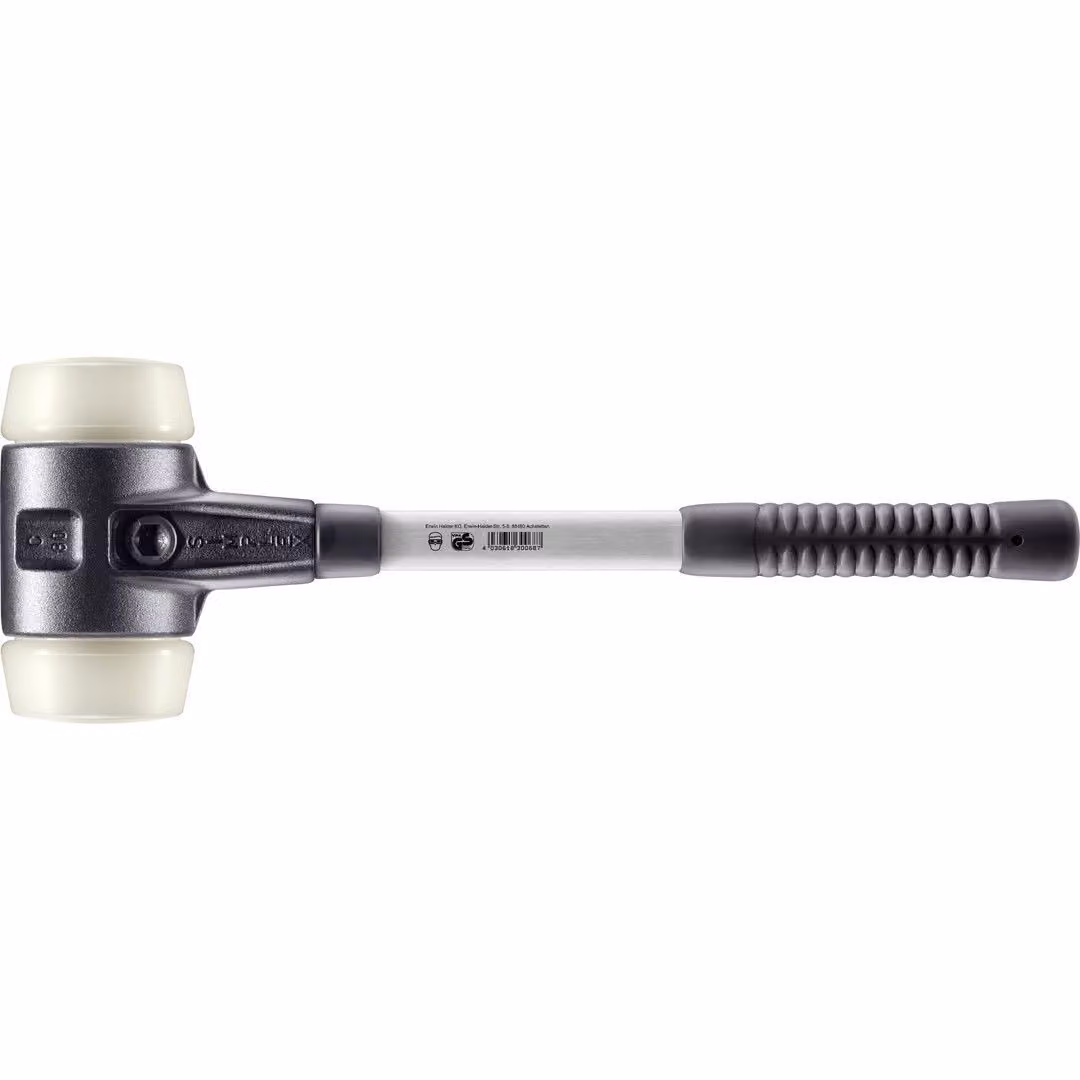 Mazza SIMPLEX soft-face con alloggiamento in TE rinforzato e impugnatura in fibra di vetro, Ø 80, nylon
