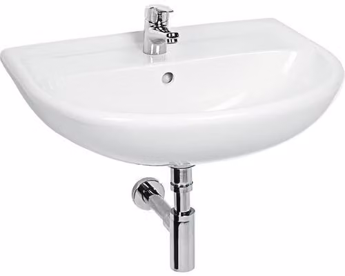 Jika Lyra plus - Lavabo 600x490 mm, con sfioratore, con foro per rubinetto, bianco H8143830001041
