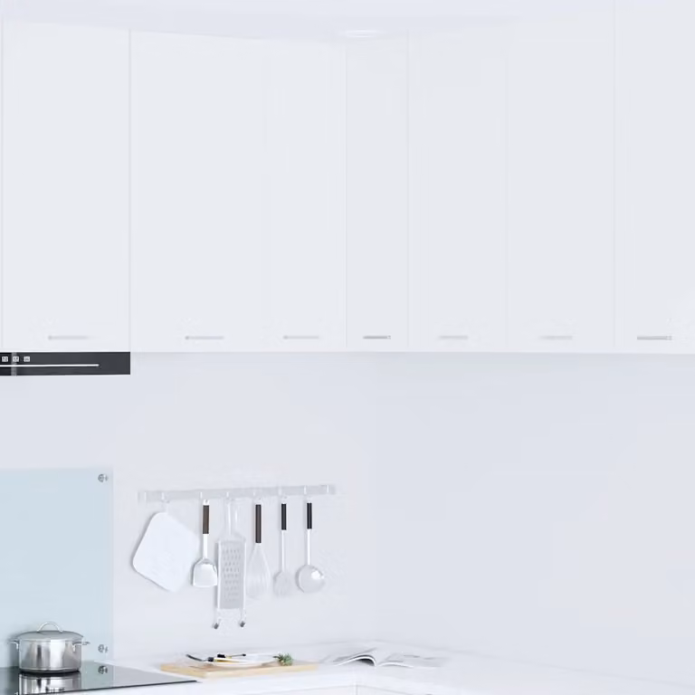 Armadio pensile da cucina moderno vidaXL in MDF bianco con ante a battente L/P/H: 57 x 57 x 80 cm