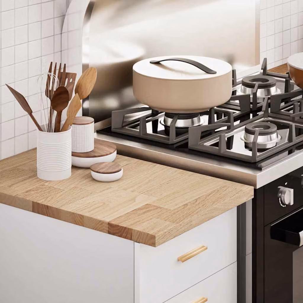 Piano di lavoro per cucina vidaXL in legno massello di rovere marrone L/P/H: 63,5 x 40 x 2,7 cm