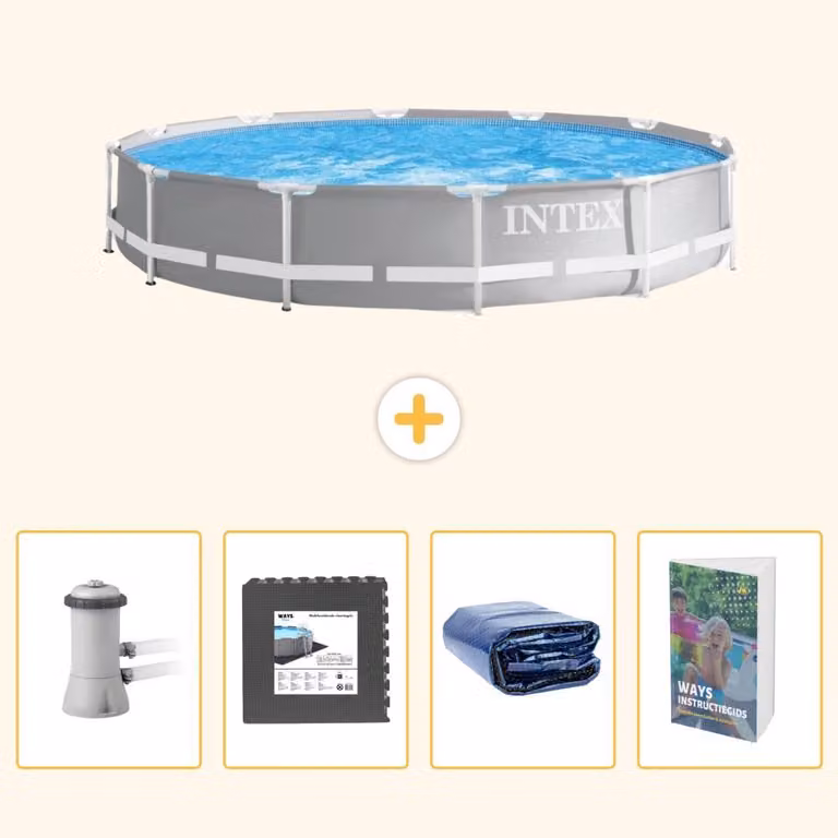 Struttura per piscina a forma di prisma - 366x76 cm - composta da 5 elementi - modello SCB121