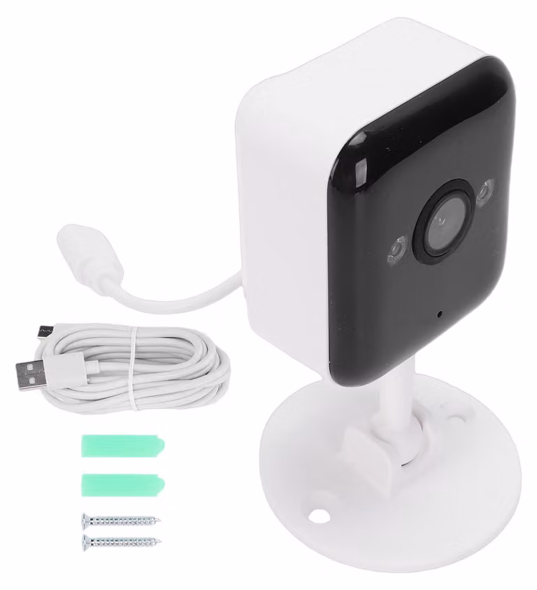 Telecamera di sorveglianza wireless 2K, 1080p HD, WiFi, rilevamento di movimento, comunicazione bidirezionale con app, per interni ed esterni