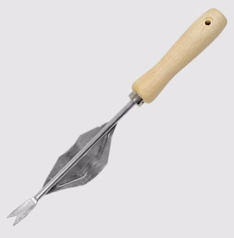 Greenmill sarchiatore in acciaio con supporto, manico in legno