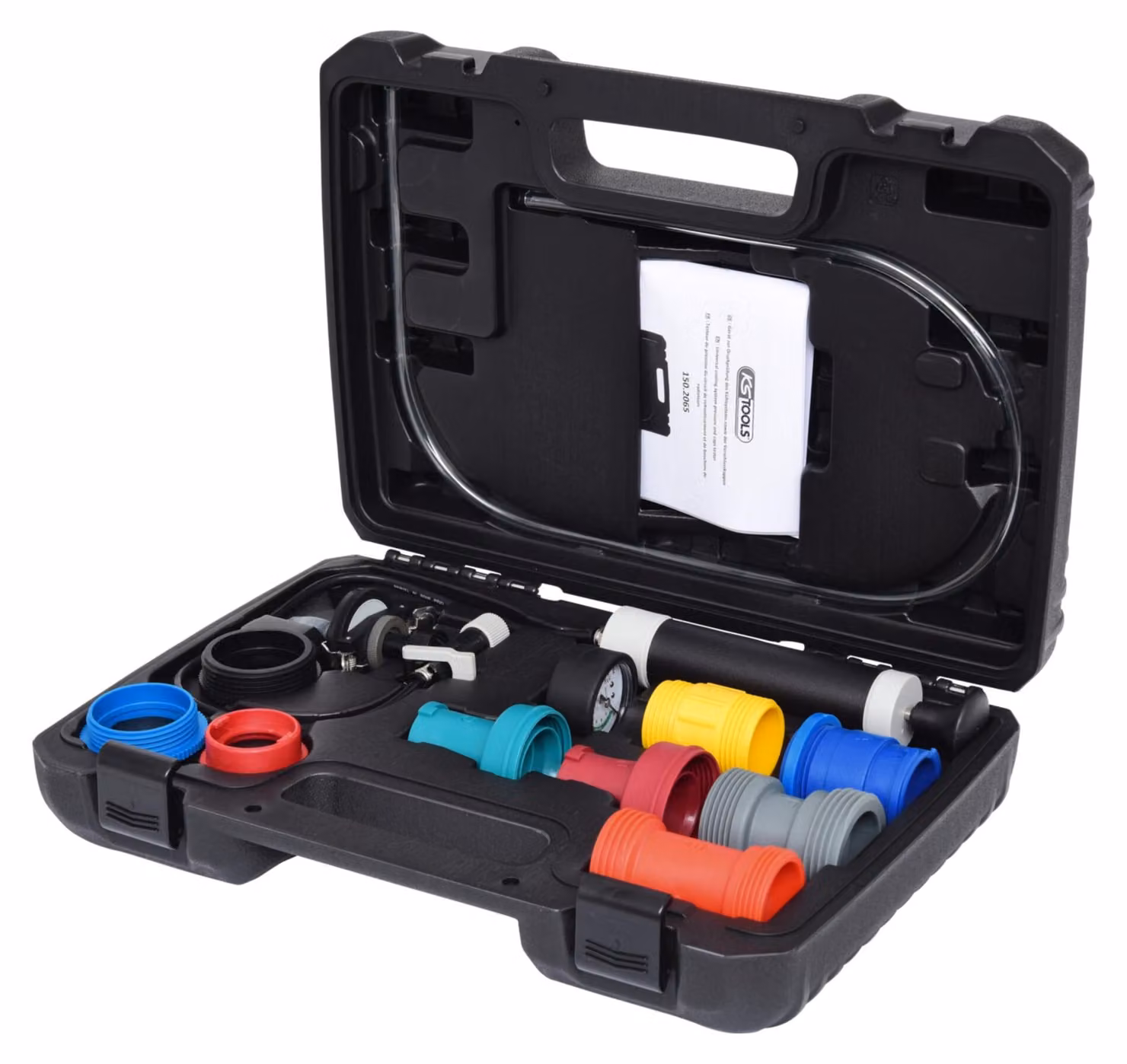 KS TOOLS Set universale per la diagnosi del sistema di raffreddamento 12 pezzi - 150.2065