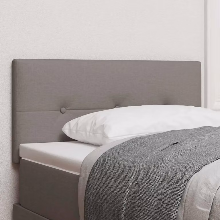 Testiera per letto regolabile in altezza vidaXL in tessuto beige o grigio con struttura in legno e pannello imbottito