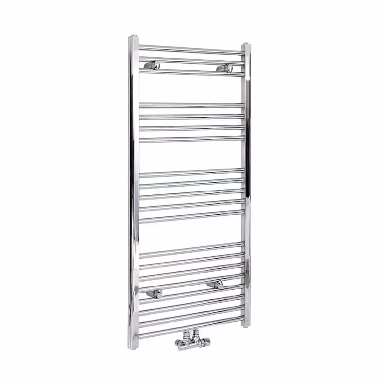 Scaldasalviette di Design Cromato - Termoarredo Bagno con Attacco Centrale - 1188 x 600mm - 400W - Neva