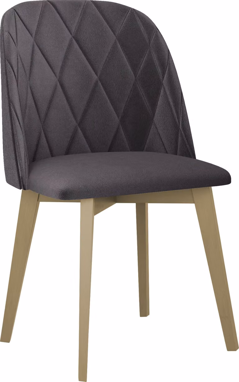 Sedia da pranzo imbottita AFTON 6 - rovere sonoma / antracite