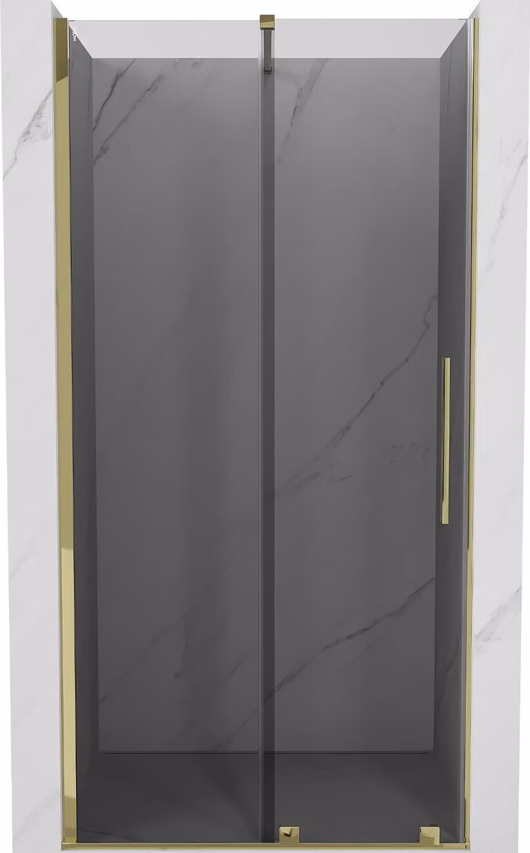 Mexen Velar porta doccia scorrevole 110 cm, grafite, oro - 871-110-000-41-50