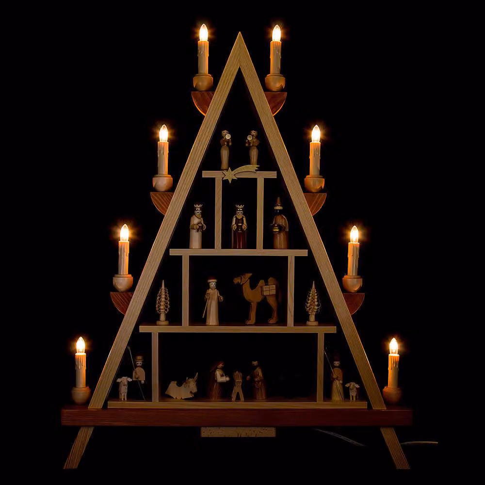 Decorazione per finestra Natività di Cristo naturale HxL= 69x55cm NUOVO