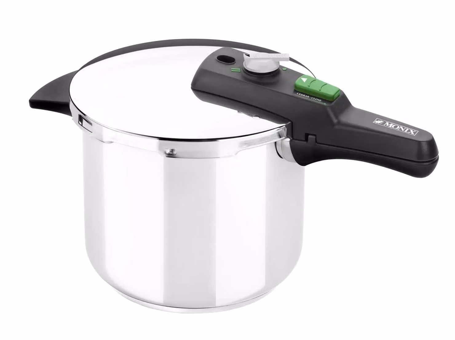 Pentola a pressione in acciaio inox per induzione, linea Quick, litri4