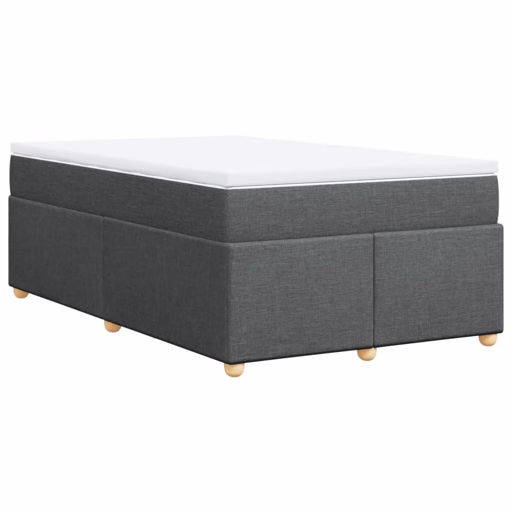 Giroletto a Molle con Materasso Grigio Scuro 120x190cm Tessuto