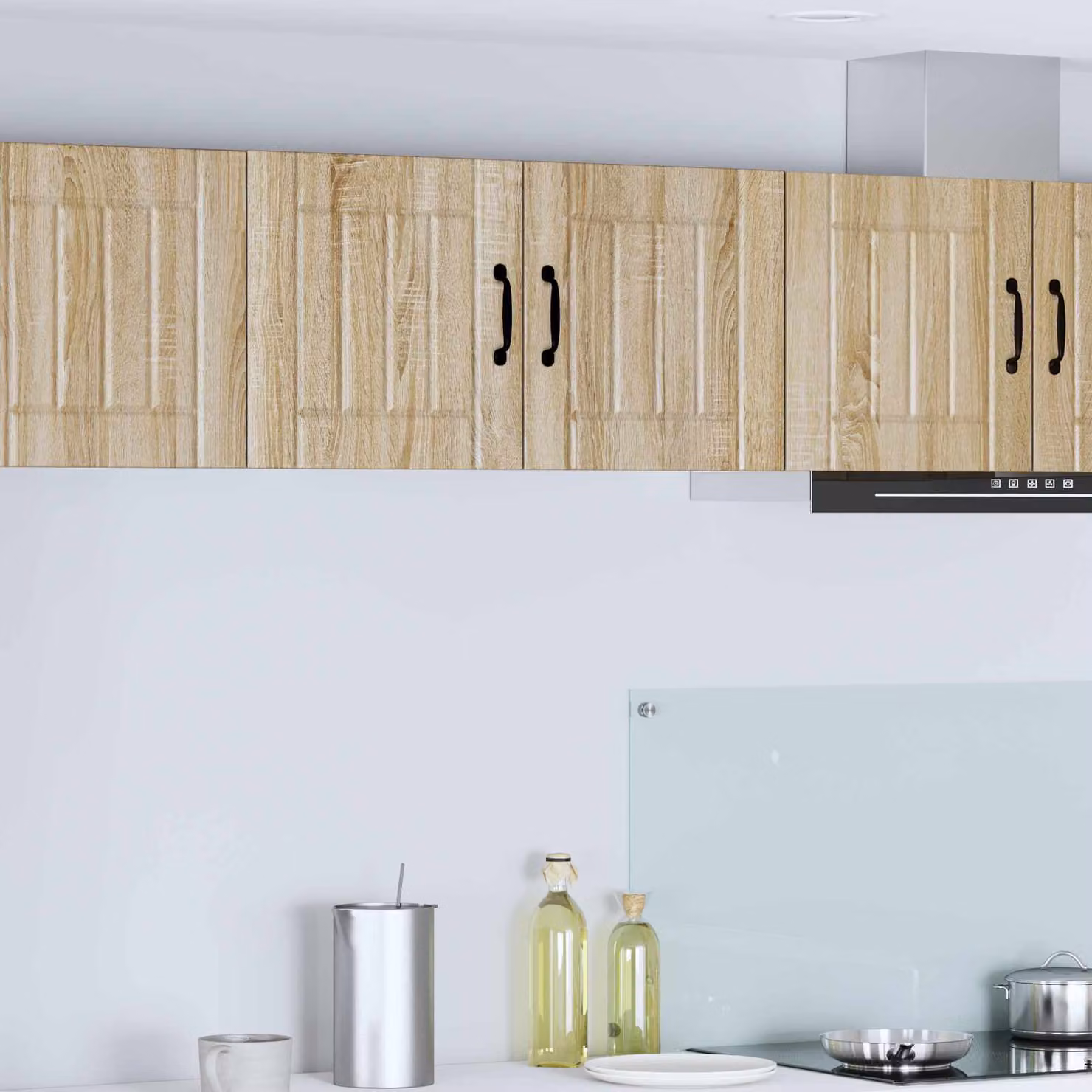 Armadietto a muro da cucina vidaXL LUCCA Rovere Sonoma marrone L 80 cm, P 31 cm, H 40 cm
