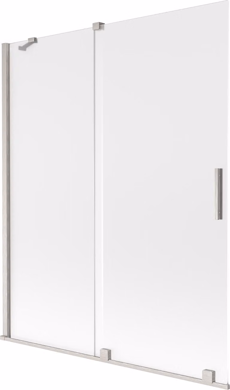 Mexen Velar paratia da vasca 2-ali scorrevole 140 x 150 cm, ghiaccio, nichel satinato - 896-140-000-31-97