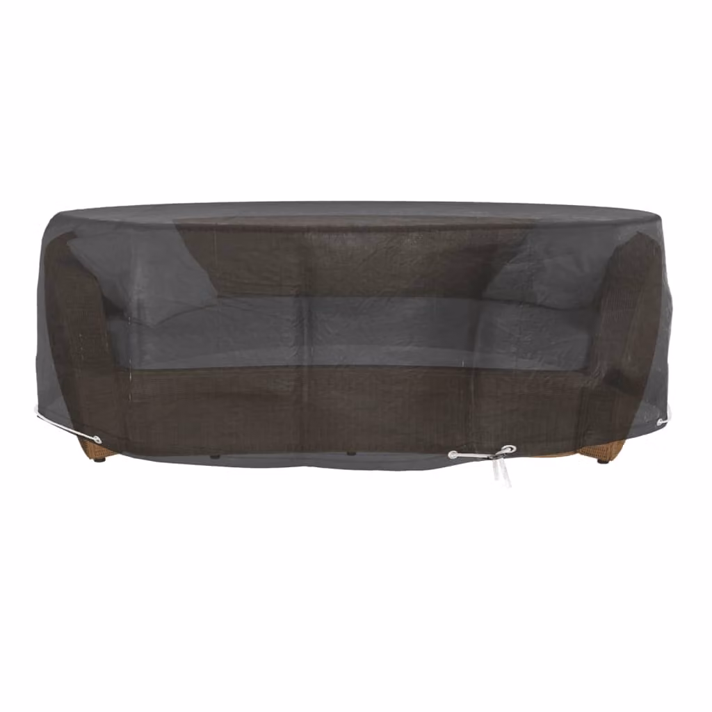 vidaXL Coperture Divani Isola 2pz con 8 Occhielli Ø188x50 cm Rotonde