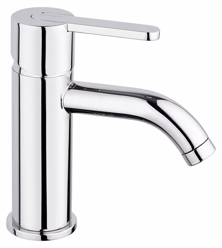 Miscelatore monocomando per lavabo, cromato, in ottone, 1 pezzo