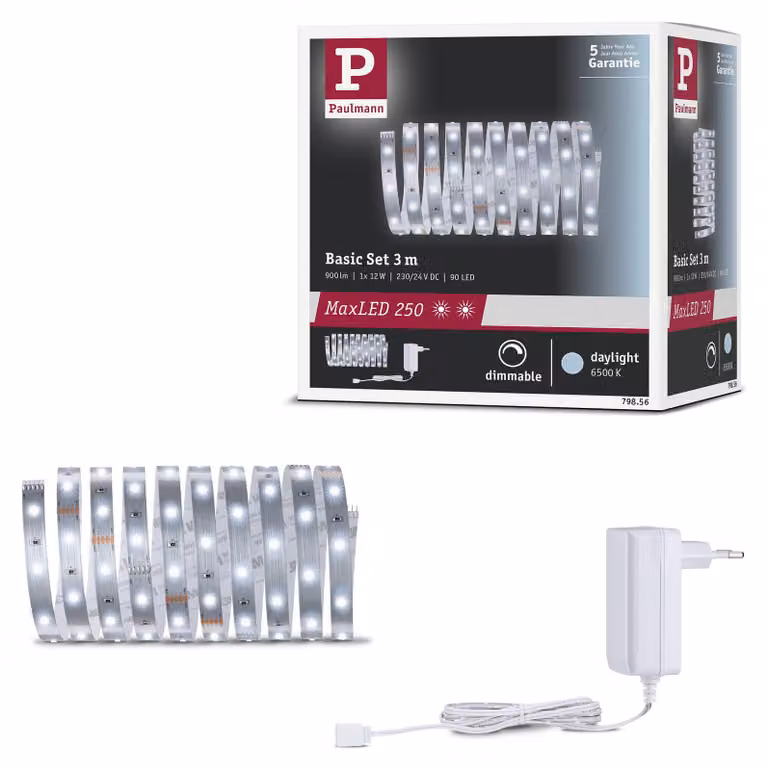 Paulmann MaxLED 250: Kit base di striscia LED, luce bianca diurna