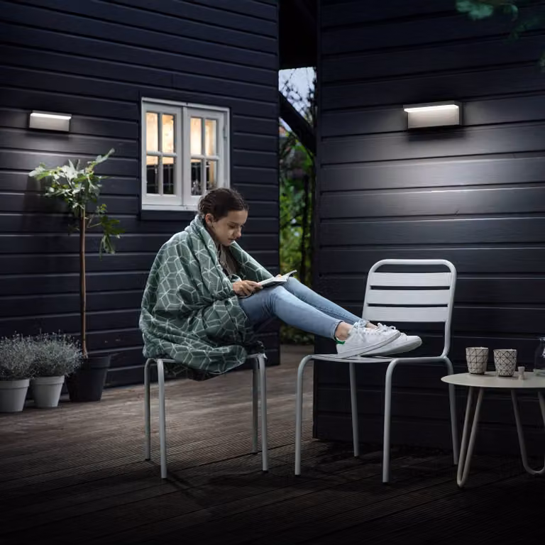 Philips Applique da esterni a LED Bustan UE, Nero, Alluminio, Moderno, Applique LED da esterni
