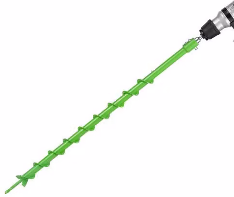 Punta da trapano a coclea VEVOR per piantagione in acciaio, Ø 80 x 790 mm, compatibile con trapani con attacco da 20 mm, colore verde