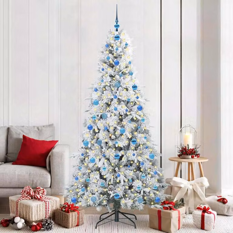 Maison Exclusive - Albero di Natale artificiale pieghevole bianco, 210 cm, in PE e PVC