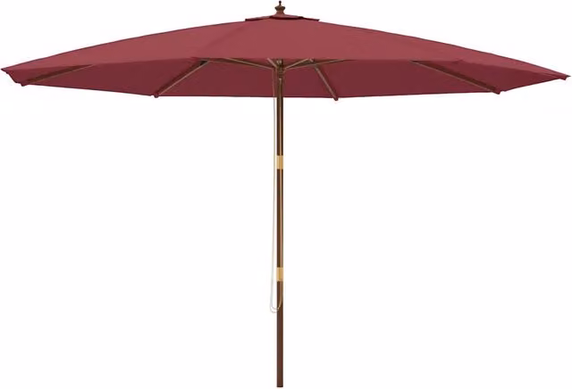 Ombrello | Parasolne da Giardino con Palo Legno Rosso Bordeaux 400x273 cm