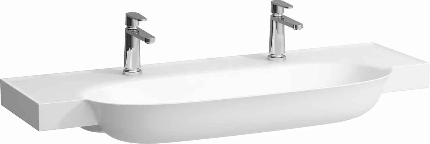 LAUFEN The New Classic lavabo, encastré, sans trop-plein, 2 trous pour robinet, 1200x480mm, H8138587571151, H8138587571151