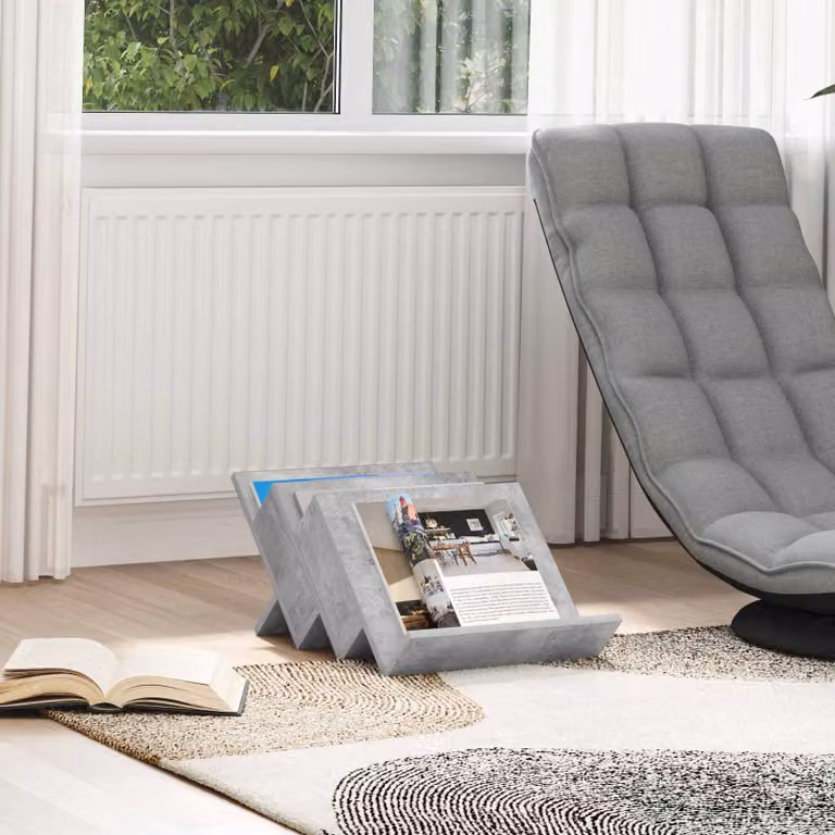 Scaffale per riviste vidaXL moderno in MDF Grigio opaco L: 53 cm, P: 40 cm, H: 28,5 cm
