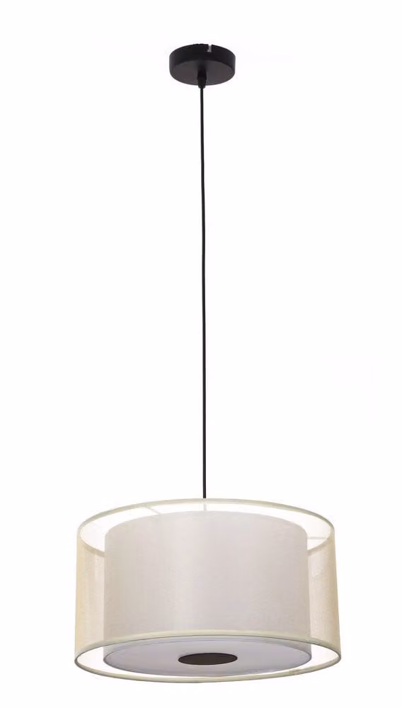 Rabalux 5096 Lampada a sospensione 3 spot Aneta, E27, nero-crema, sfera rotonda, moderno, ø415mm