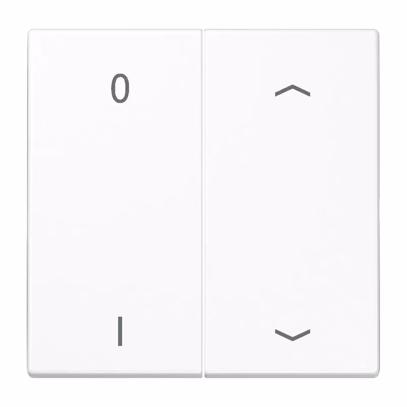 Jung ENOLS995P01WW Trasmettitore da parete wireless EnOcean con simboli 0 I e bianco alpino