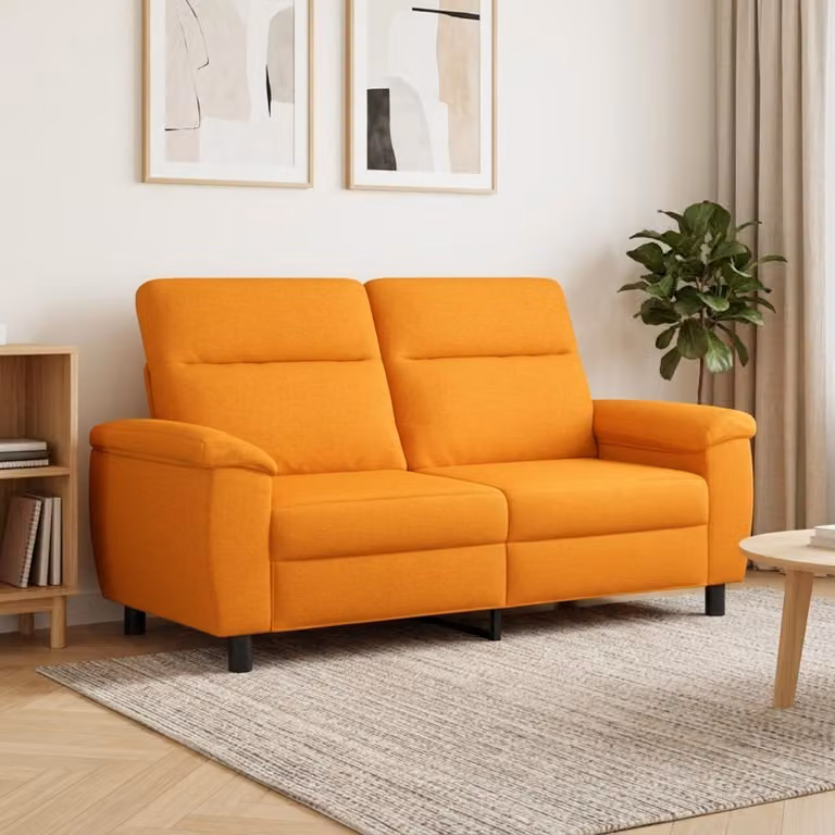 Divano moderno vidaXL in tessuto giallo e arancione per il tuo soggiorno L: 178 cm, P: 90 cm, H: 95 cm