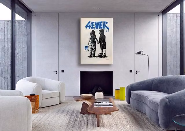 Quadro Canvas Contemporaneo Astratto Signorbit Multicolore su Telaio in Legno L: 100 cm, H: 140 cm