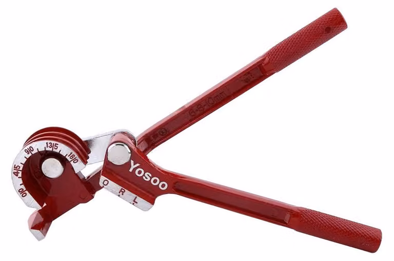 Strumento per piegare tubi - Piegatrice in alluminio - Facile da usare - Indicatore angolo di piega - Adatta per tubi da 1/4" 5/16" 3/8" - Ideale per...
