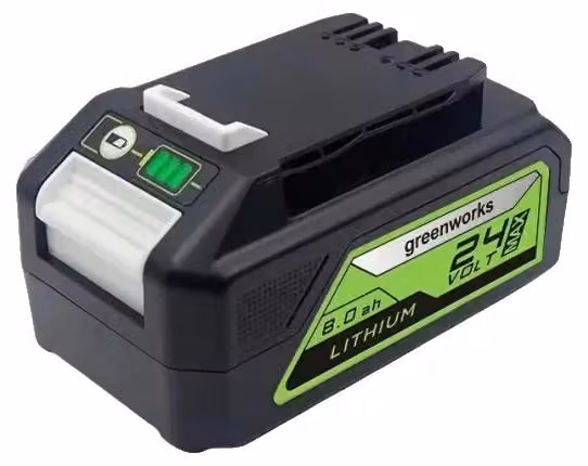 Batteria agli ioni di litio, capacità 8000 mAh, compatibile con gli utensili Greenworks, 1 batteria da 8.0Ah
