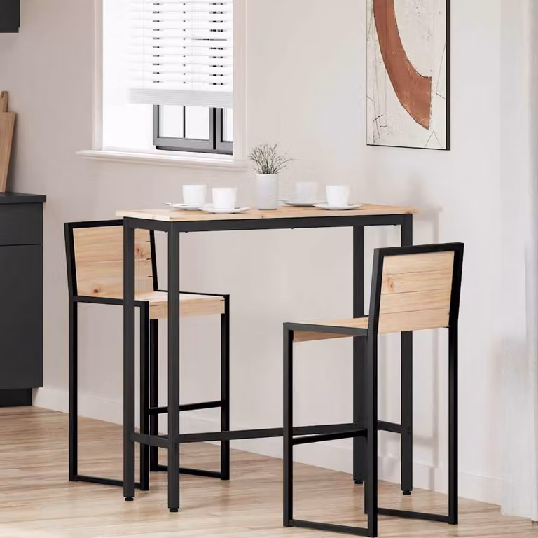 vidaXL Tavolo Moderno Rettangolare in Legno e Metallo, Colore Marrone e Beige, L 100 x P 40 x H 101 cm