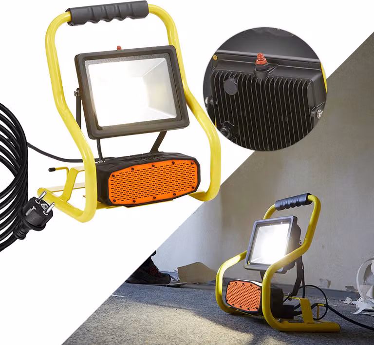 Faretto da cantiere a LED da 30 W, 4000 K, bianco luce diurna con altoparlante Bluetooth, IP44
