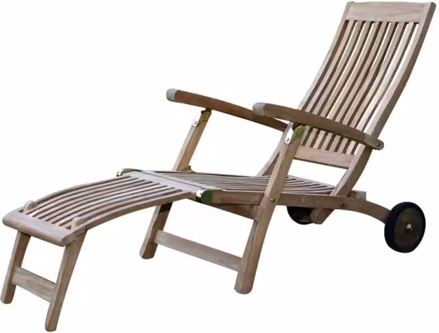 Lettino prendisole in Legno Teak cm 170x61x97 - MILES