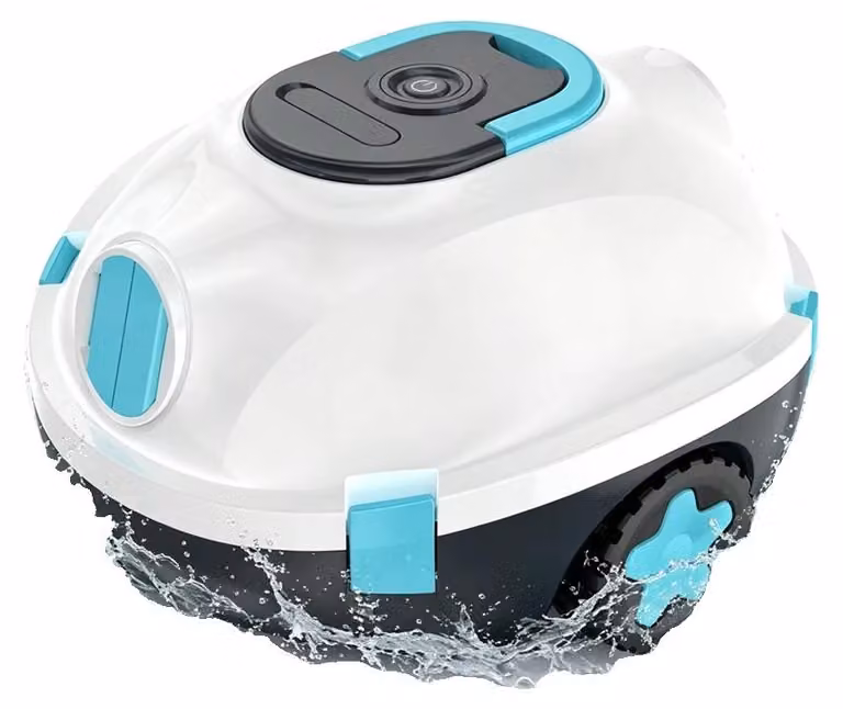 Pulitore automatico per piscine, funzionamento automatico, funzione di autoparcheggio, colore bianco