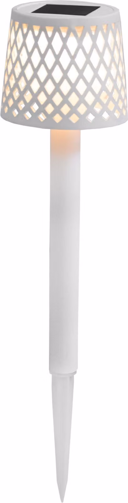 New Garden Gretita luce solare a picco a terra, confezione da 4 pezzi bianchi